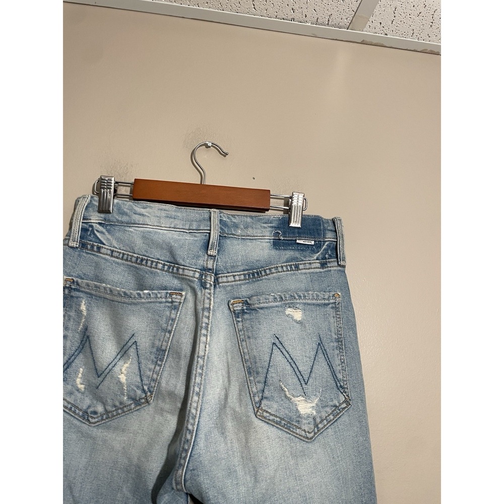 MOTHER The Tomcat Jeans in The Confession Wash Blue Distressed Size 26 USA Made - Picture 5 of 13
